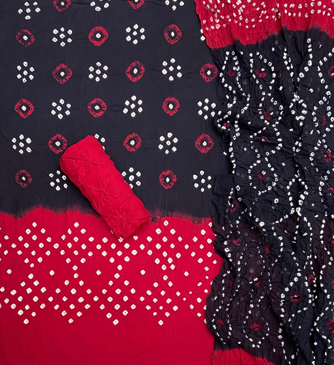 Pure Bandhej Cambric Cotton Suit Set - Yanchi