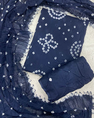 Pure Bandhej Cambric Cotton Suit Set - Yanchi