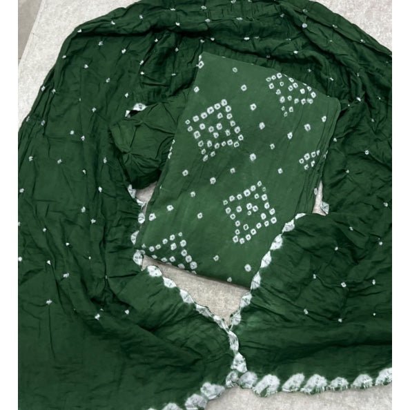 Pure Bandhej Cambric Cotton Suit Set - Yanchi