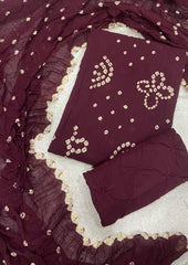 Pure Bandhej Cambric Cotton Suit Set - Yanchi