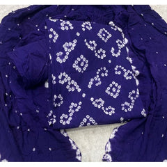 Pure Bandhej Cambric Cotton Suit Set - Yanchi