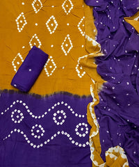Pure Bandhej Cambric Cotton Suit Set - Yanchi