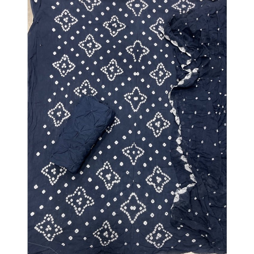 Pure Bandhej Cambric Cotton Suit Set - Yanchi