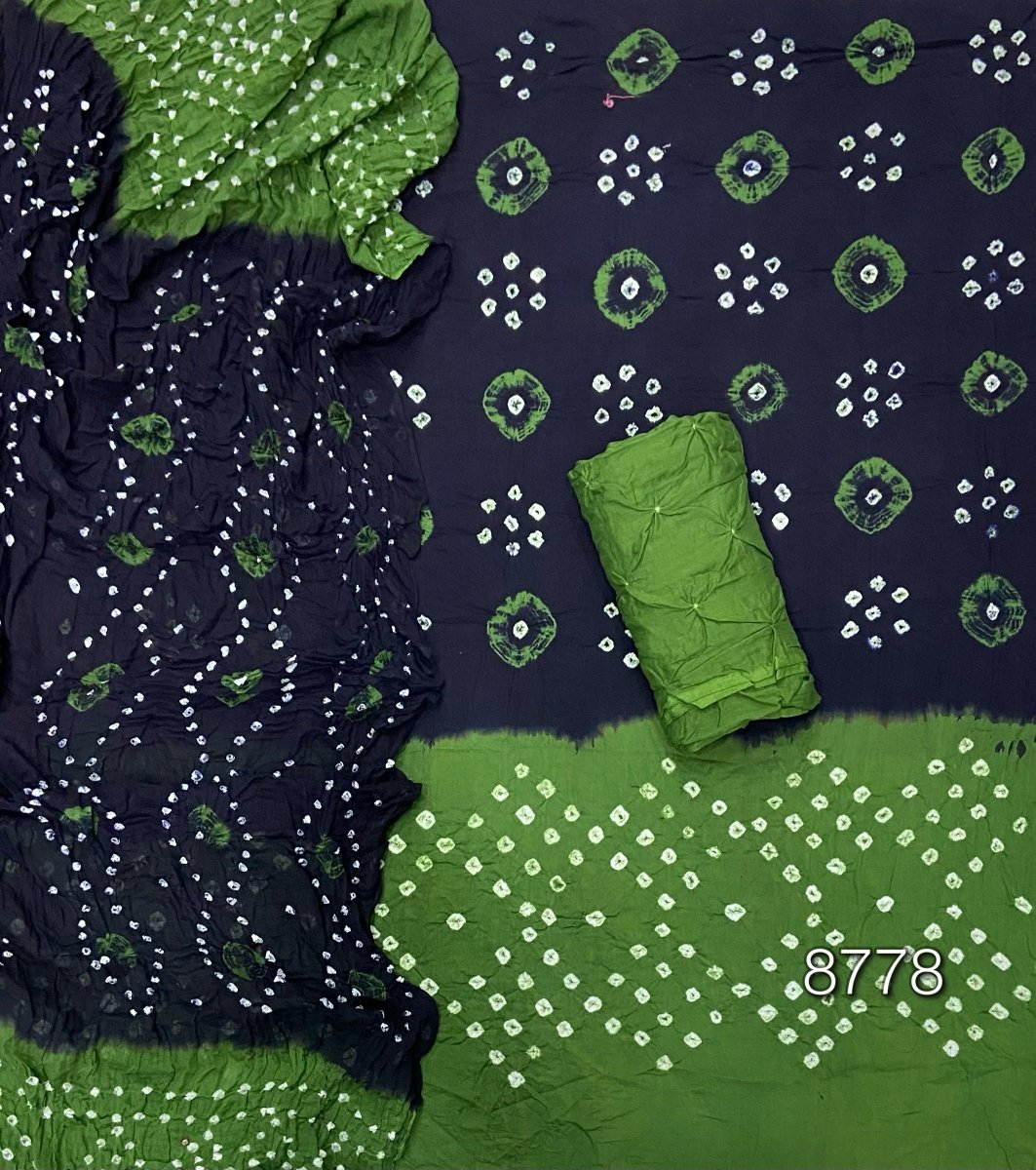 Pure Bandhej Cambric Cotton Suit Set - Yanchi