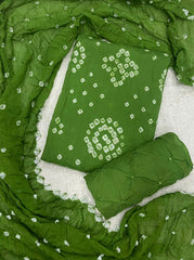 Pure Bandhej Cambric Cotton Suit Set - Yanchi