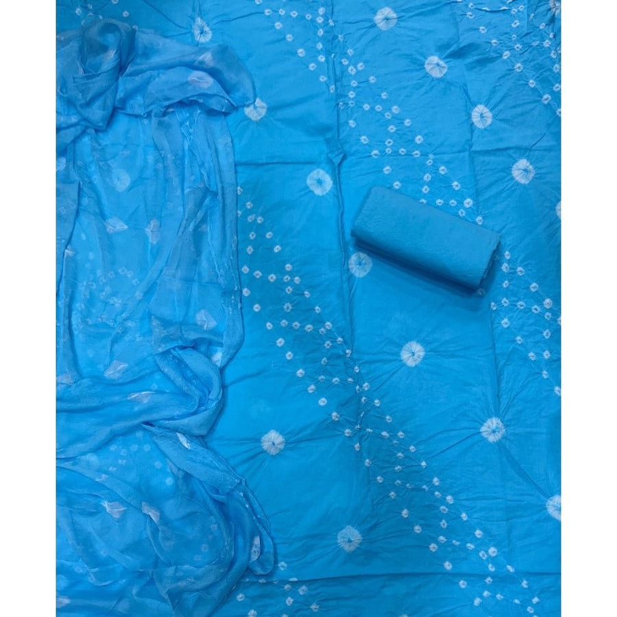 Pure Bandhej Cambric Cotton Suit Set - Yanchi
