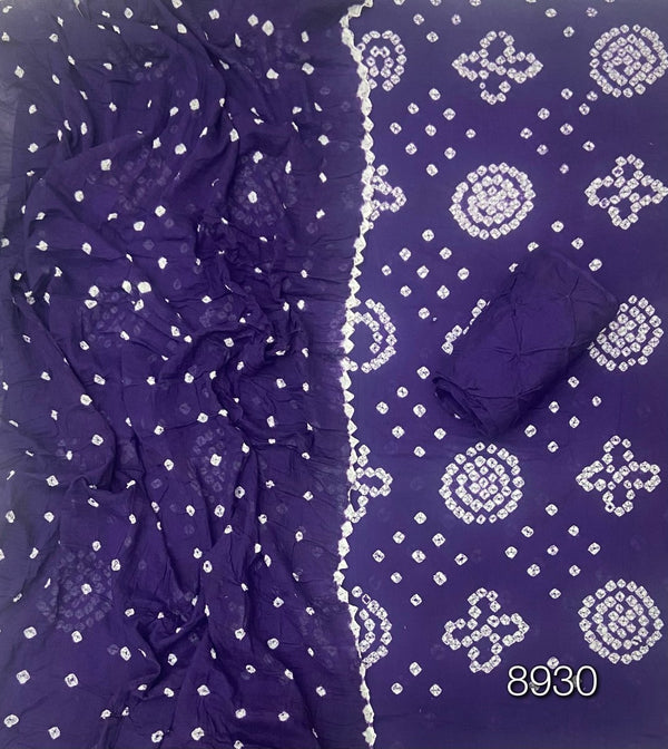Pure Bandhej Cambric Cotton Suit Set - Yanchi