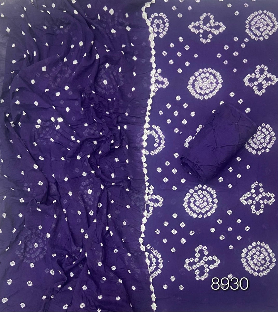 Pure Bandhej Cambric Cotton Suit Set - Yanchi