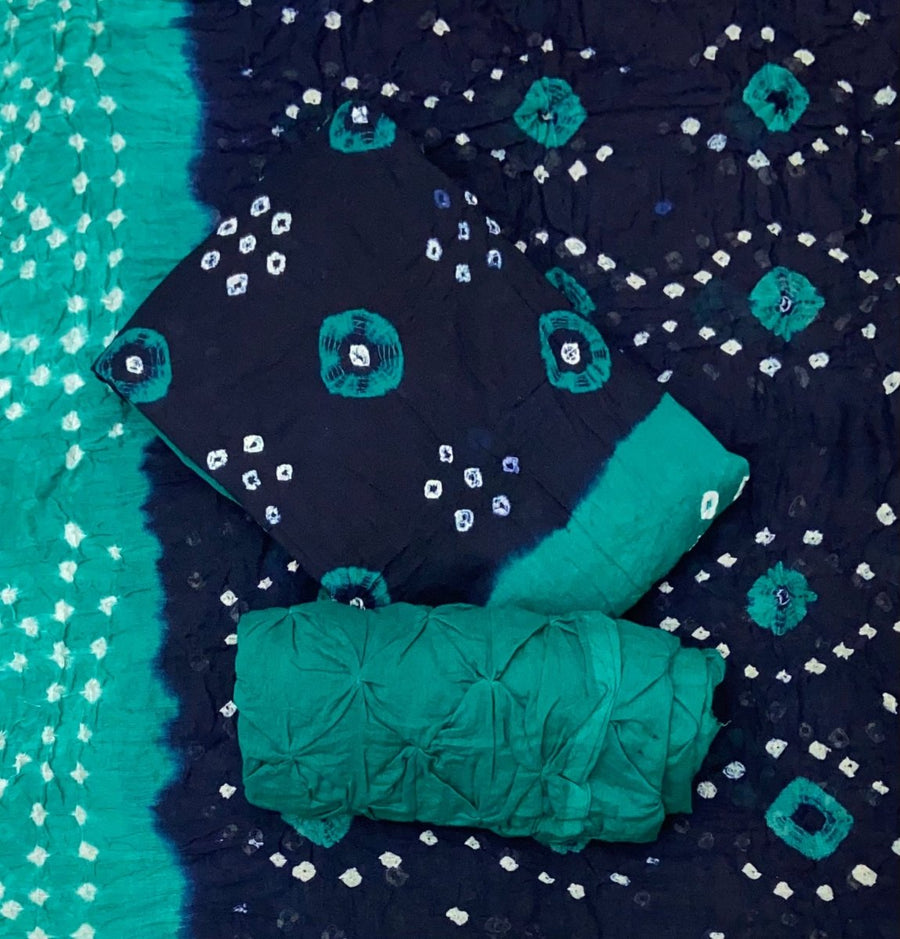 Pure Bandhej Cambric Cotton Suit Set - Yanchi