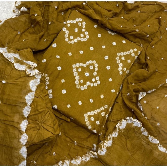 Pure Bandhej Cambric Cotton Suit Set - Yanchi