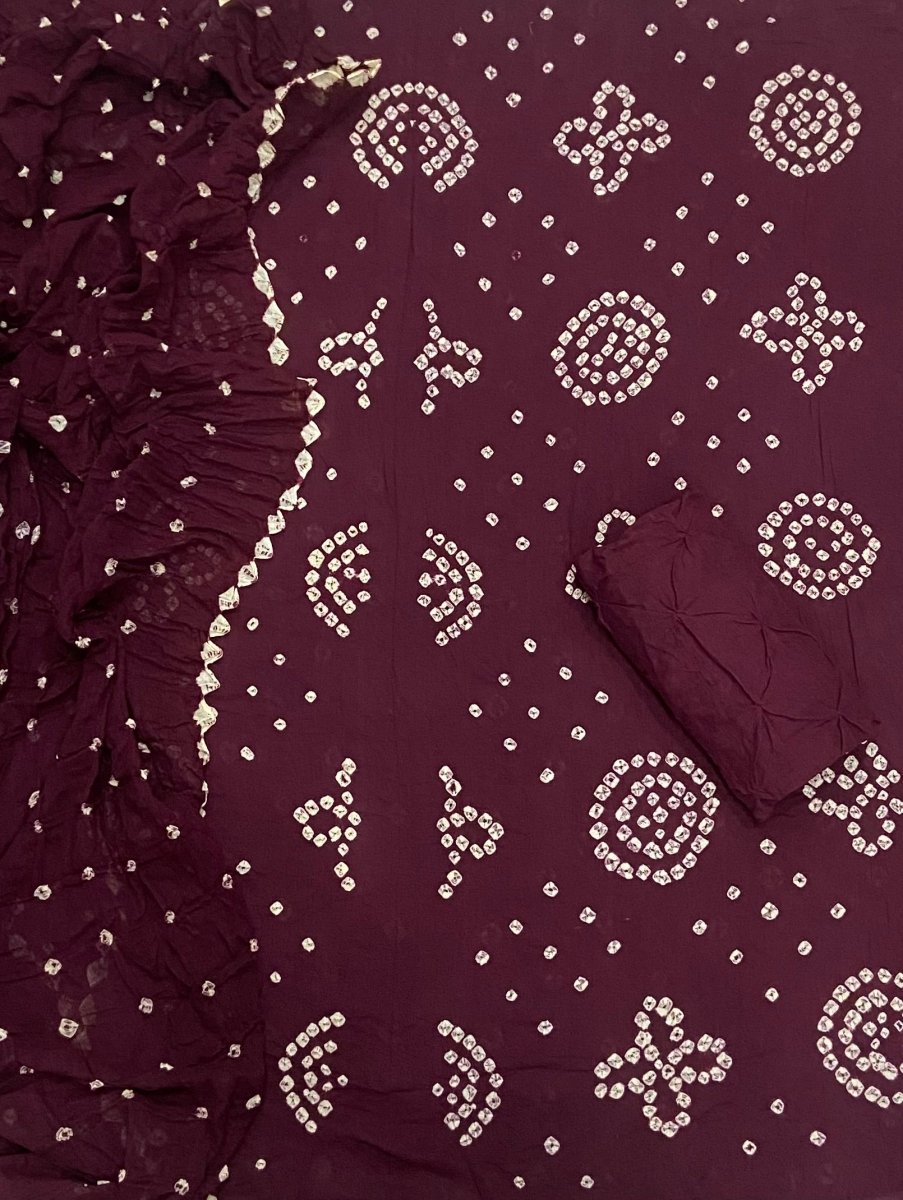 Pure Bandhej Cambric Cotton Suit Set - Yanchi