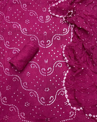 Pure Bandhej Cambric Cotton Suit Set - Yanchi