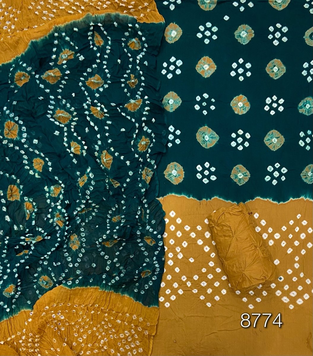 Pure Bandhej Cambric Cotton Suit Set - Yanchi