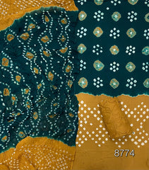 Pure Bandhej Cambric Cotton Suit Set - Yanchi