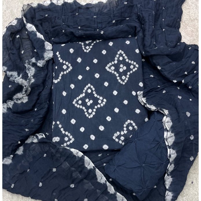 Pure Bandhej Cambric Cotton Suit Set - Yanchi