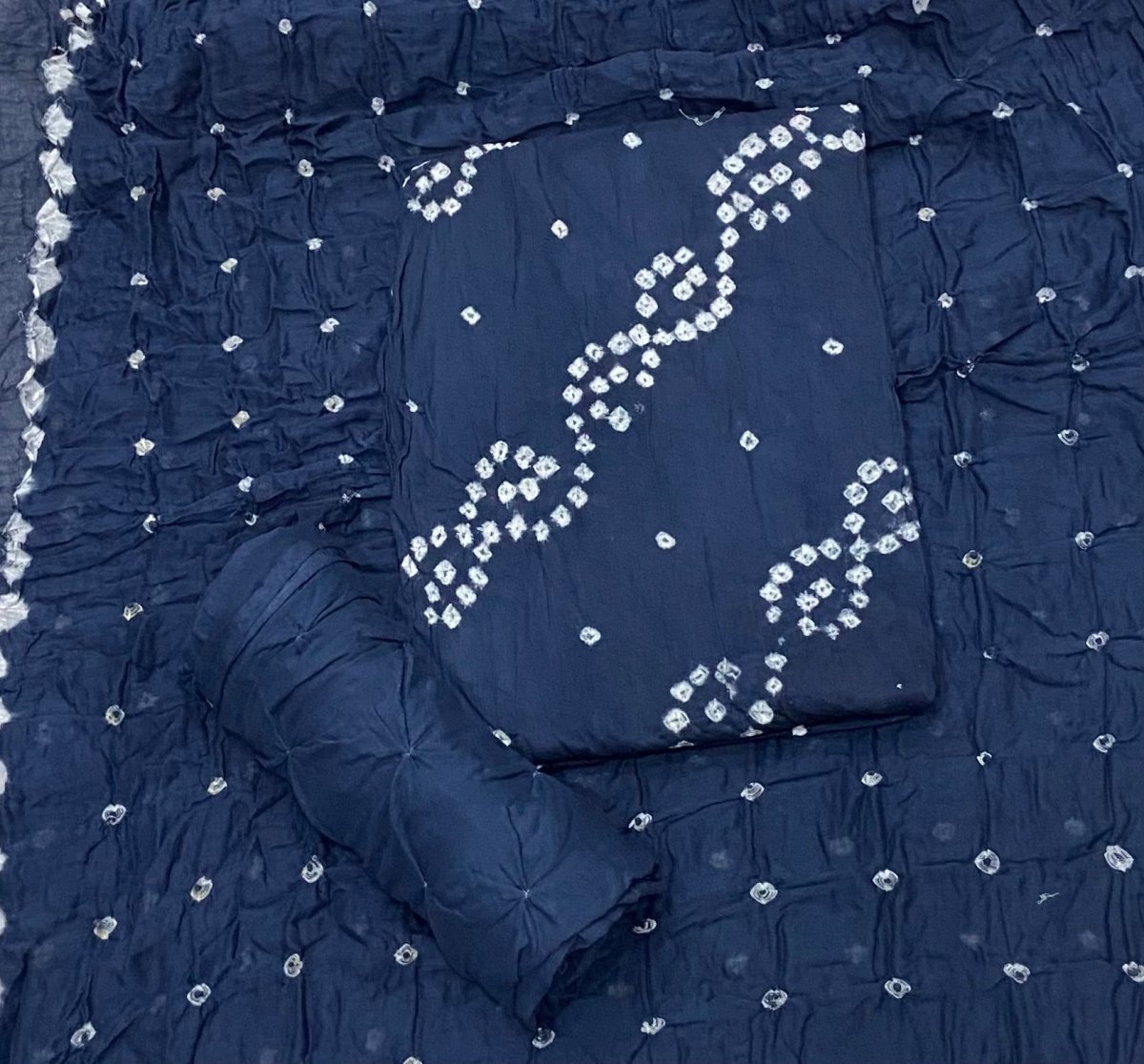 Pure Bandhej Cambric Cotton Suit Set - Yanchi