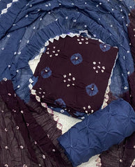 Pure Bandhej Cambric Cotton Suit Set - Yanchi