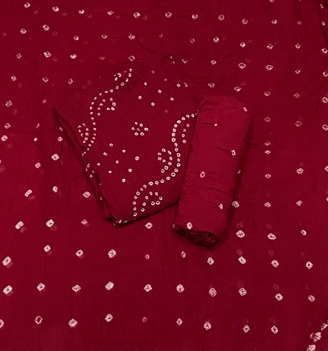 Pure Bandhej Cambric Cotton Suit Set - Yanchi