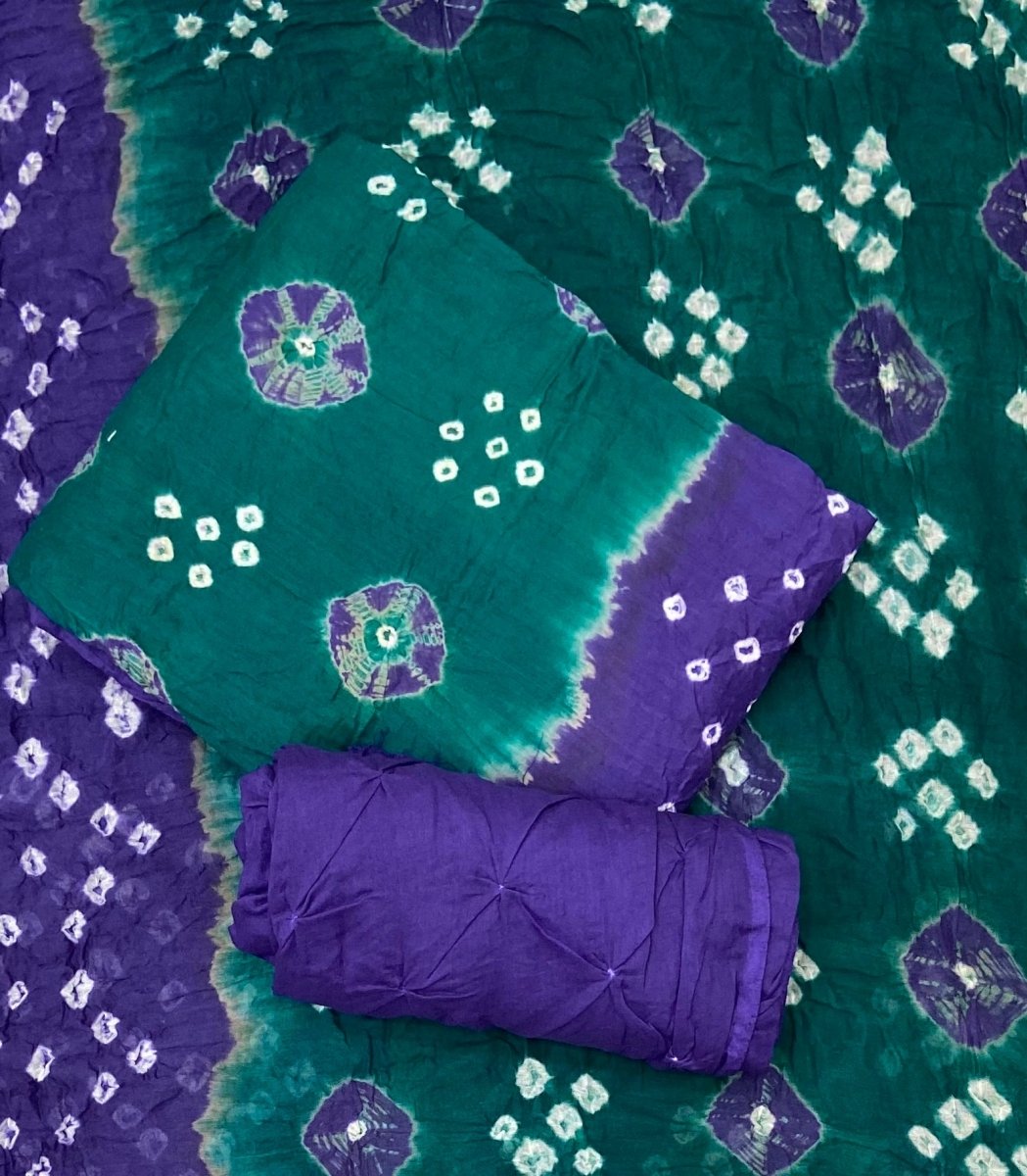 Pure Bandhej Cambric Cotton Suit Set - Yanchi