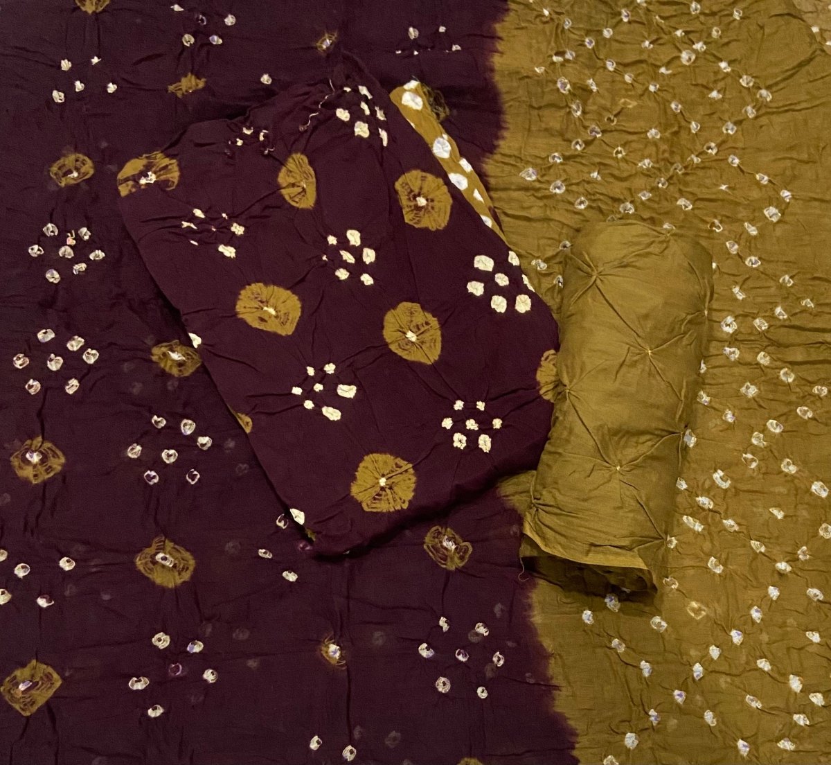 Pure Bandhej Cambric Cotton Suit Set - Yanchi