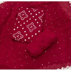 Pure Bandhej Cambric Cotton Suit Set - Yanchi
