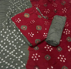 Pure Bandhej Cambric Cotton Suit Set - Yanchi