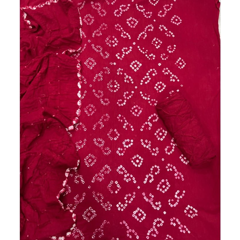 Pure Bandhej Cambric Cotton Suit Set - Yanchi