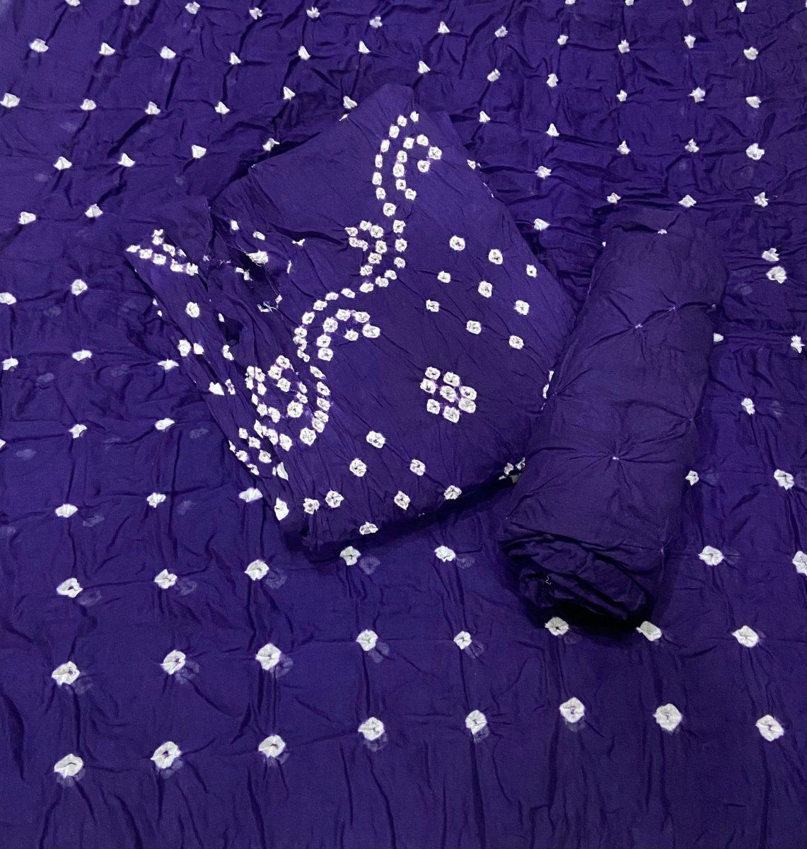 Pure Bandhej Cambric Cotton Suit Set - Yanchi