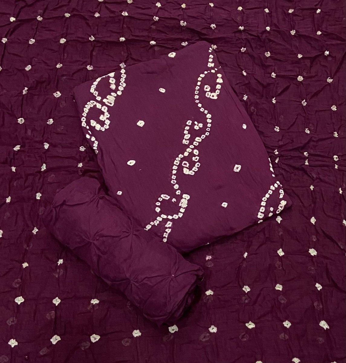 Pure Bandhej Cambric Cotton Suit Set - Yanchi