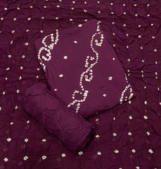 Pure Bandhej Cambric Cotton Suit Set - Yanchi