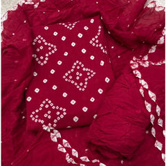 Pure Bandhej Cambric Cotton Suit Set - Yanchi