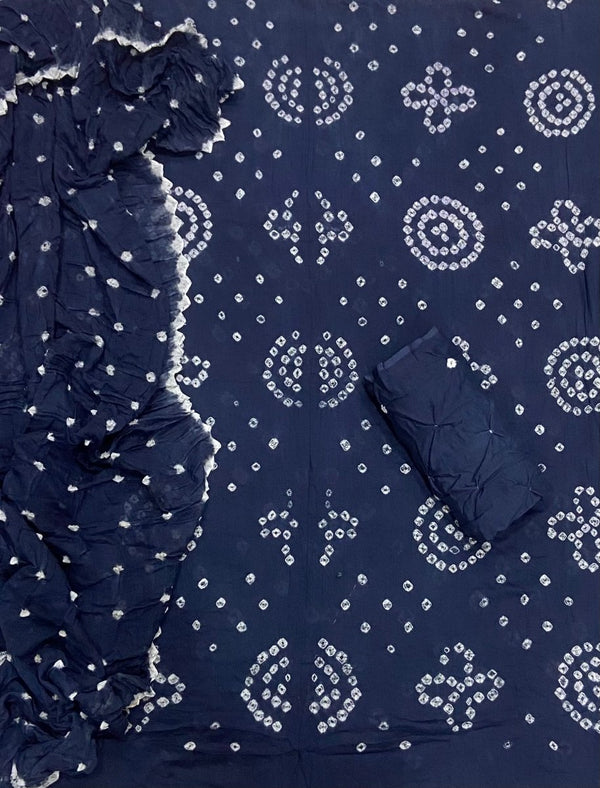 Pure Bandhej Cambric Cotton Suit Set - Yanchi