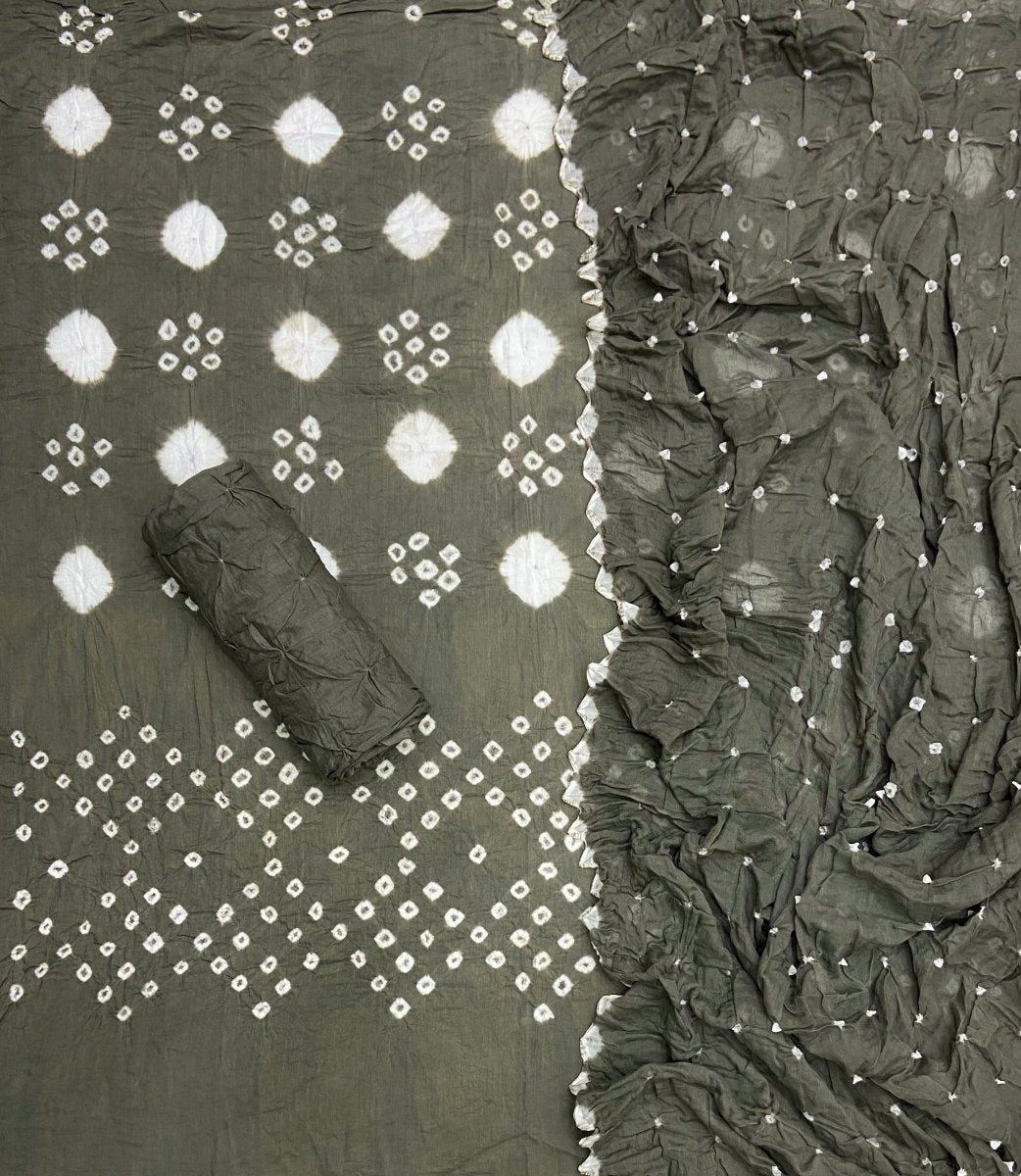 Pure Bandhej Cambric Cotton Suit Set - Yanchi