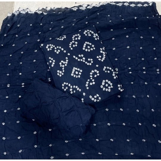 Pure Bandhej Cambric Cotton Suit Set - Yanchi
