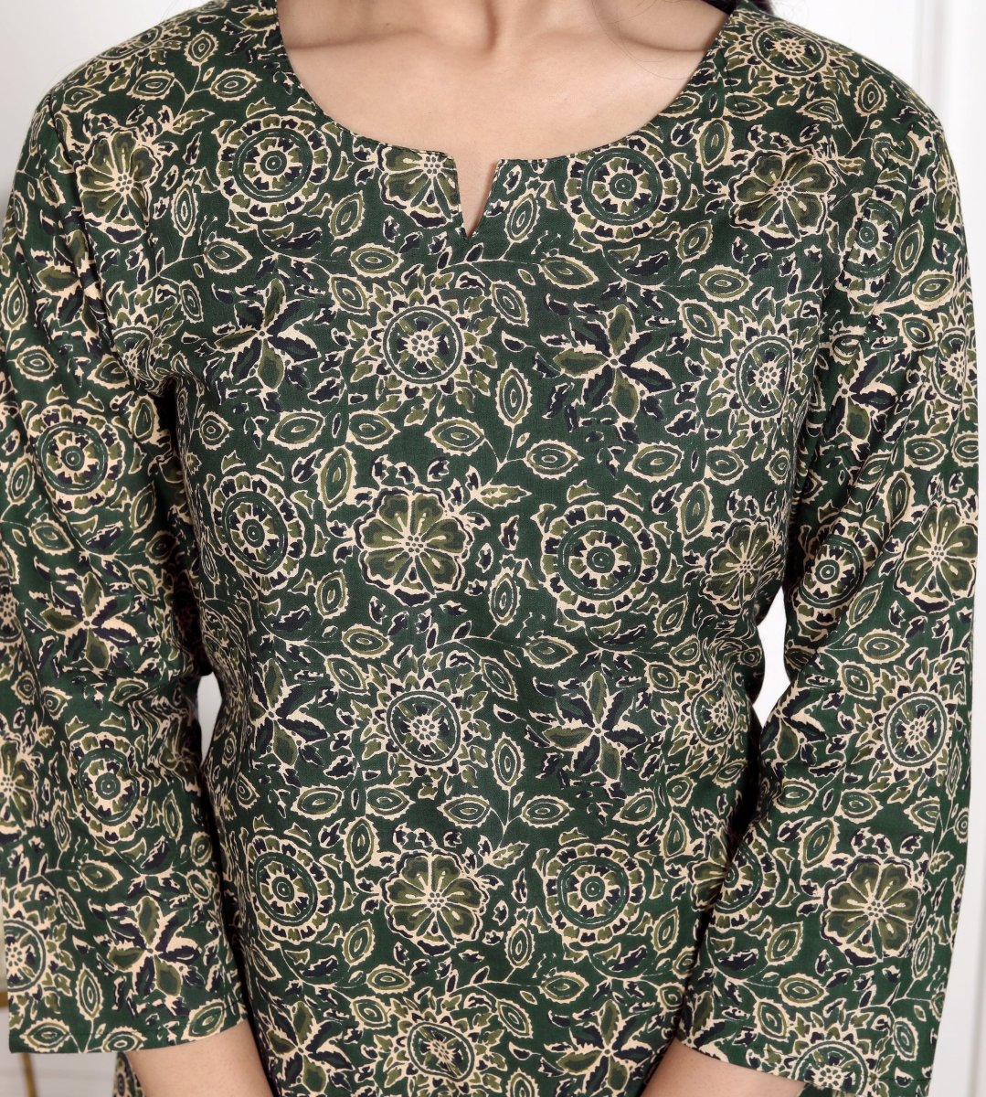 Pure Cotton Kurti & Pant with Dupatta - Yanchi