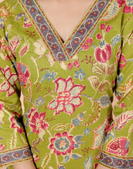 Pure Cotton Kurti & Pant with Dupatta - Yanchi
