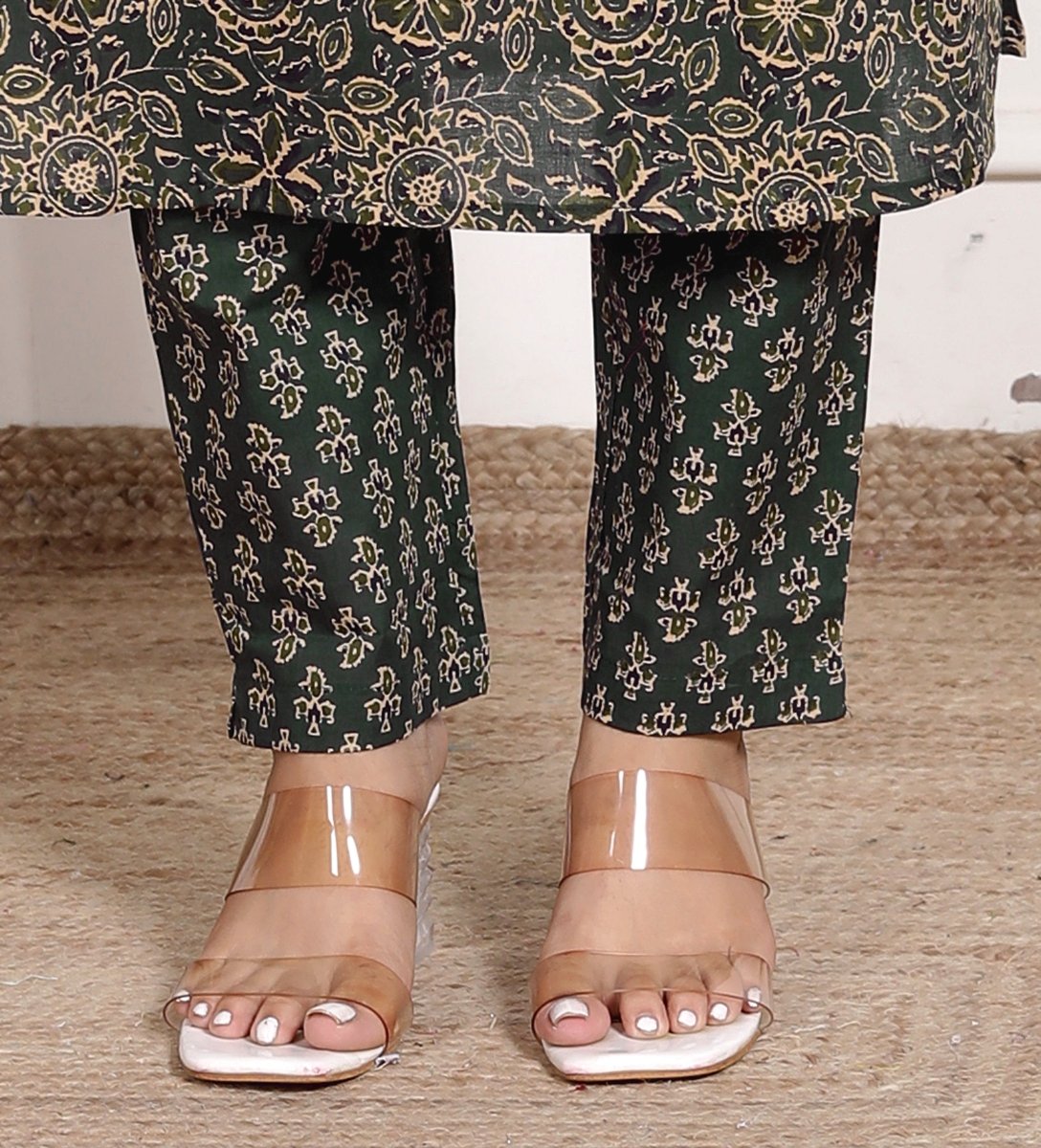 Pure Cotton Kurti & Pant with Dupatta - Yanchi