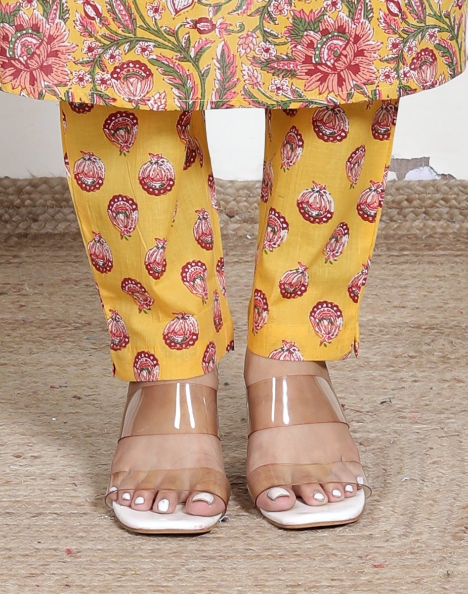 Pure Cotton Kurti & Pant with Dupatta - Yanchi