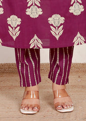 Pure Cotton Kurti & Pant with Dupatta - Yanchi