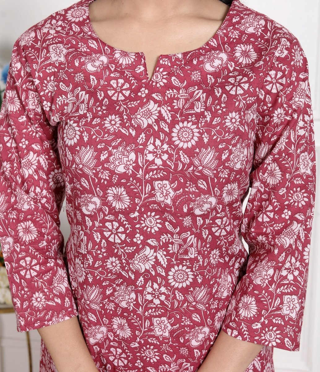 Pure Cotton Kurti & Pant with Dupatta - Yanchi
