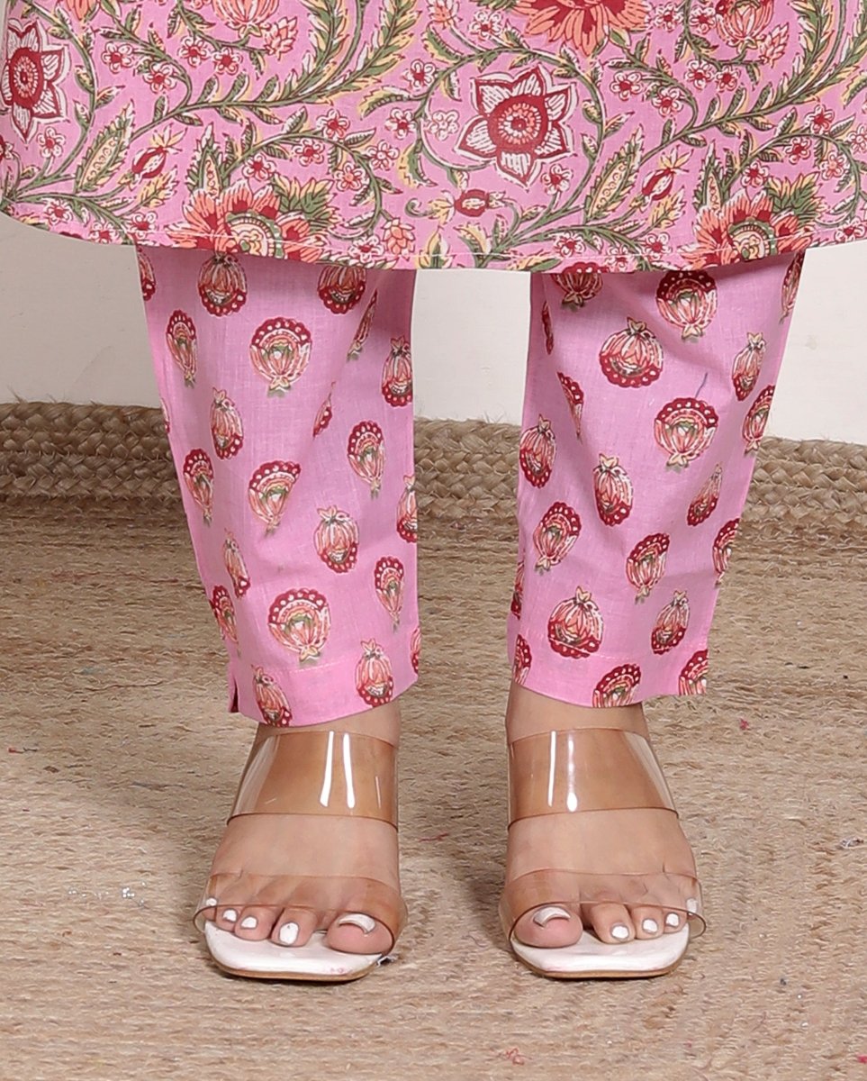 Pure Cotton Kurti & Pant with Dupatta - Yanchi