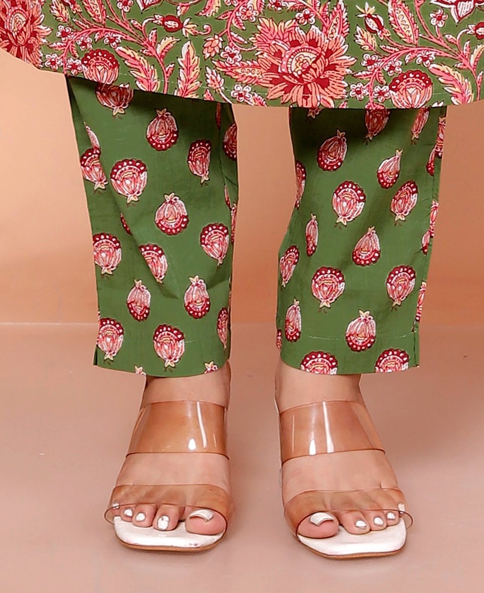 Pure Cotton Kurti & Pant with Dupatta - Yanchi