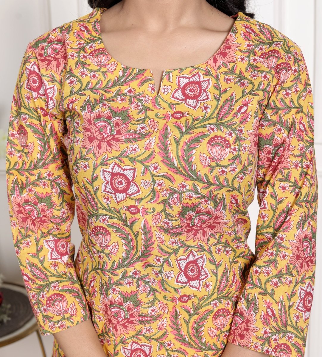 Pure Cotton Kurti & Pant with Dupatta - Yanchi