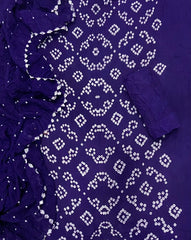 Pure Hand Bandhej Cambric Cotton Suit Set - Yanchi