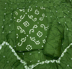 Pure Hand Bandhej Cambric Cotton Suit Set - Yanchi