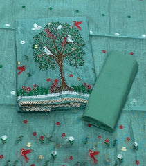 Pure Jamdani suit set with stone work - Yanchi