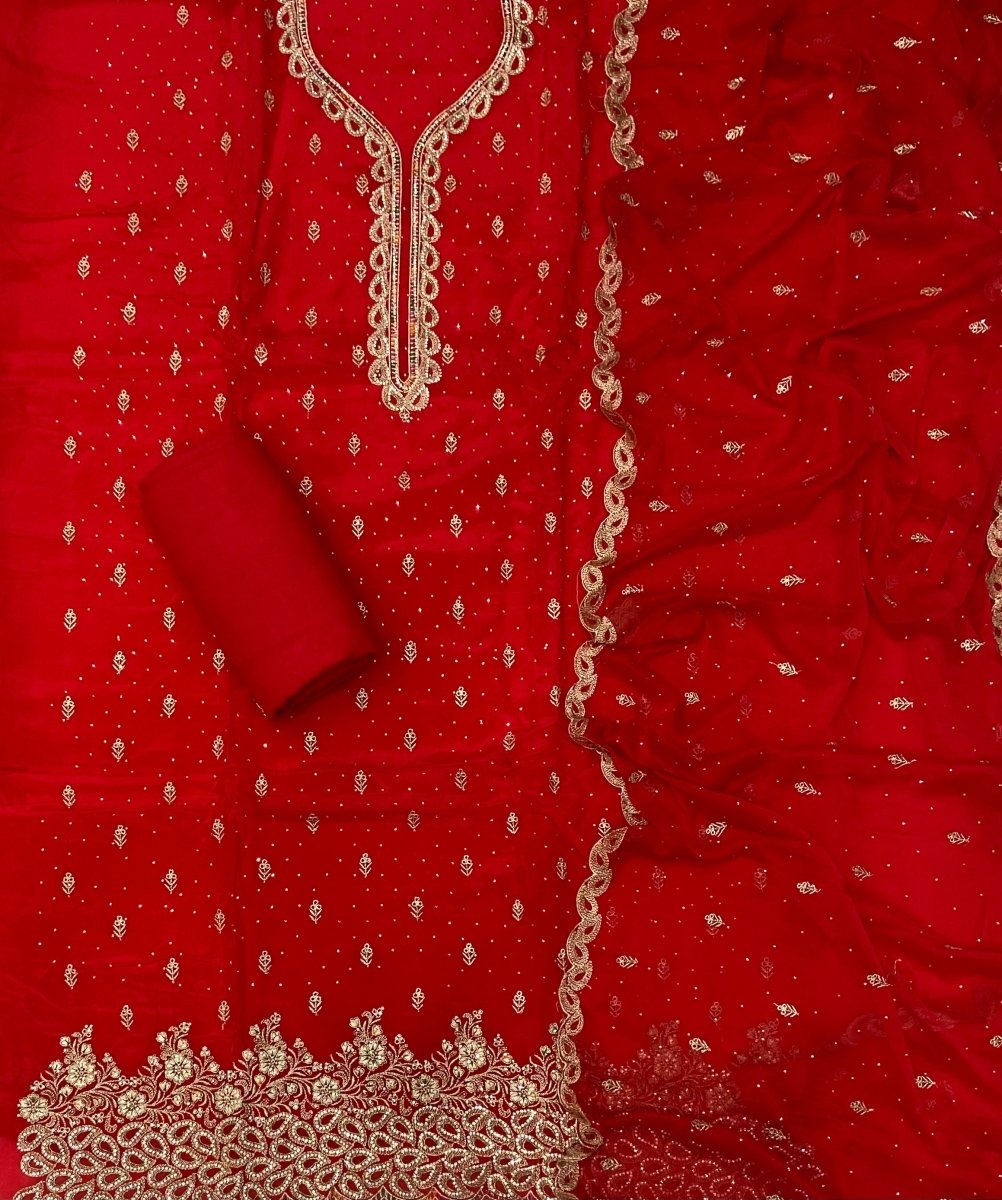 Pure Organza Print Suit Set - Yanchi
