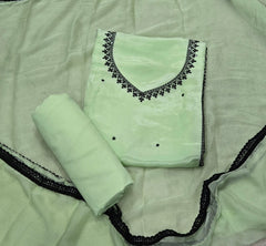 Pure Organza Suit Set with Dhaga & sequence work - Yanchi