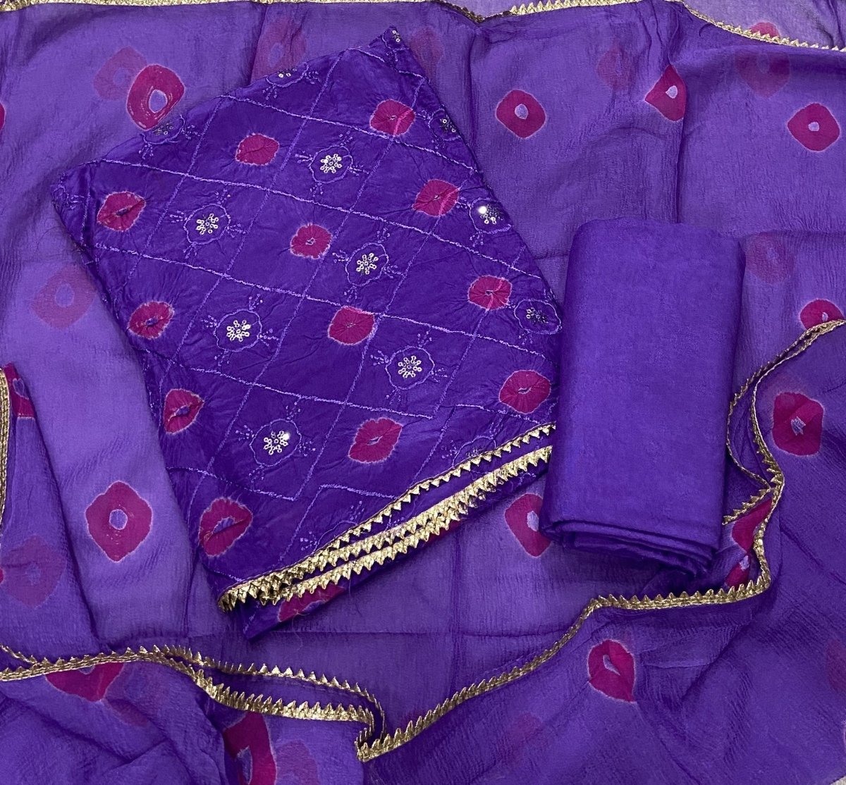Pure Organza Suit Set with dhaga & sequence Work - Yanchi
