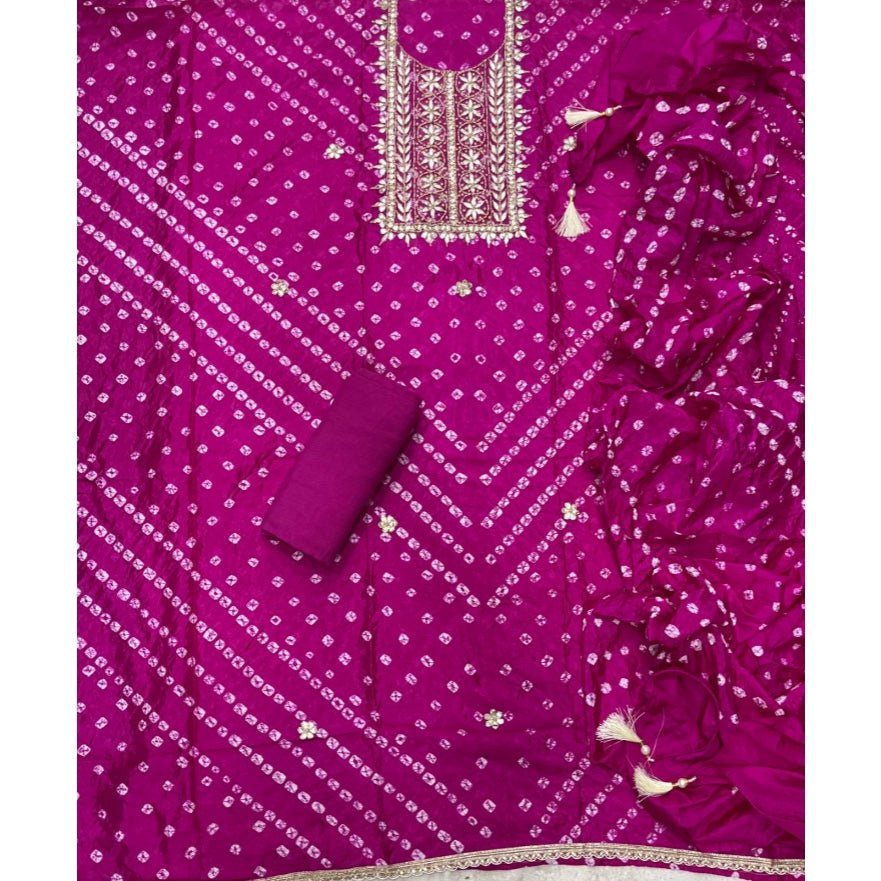 Pure Organza Suit Set with thread work - Yanchi